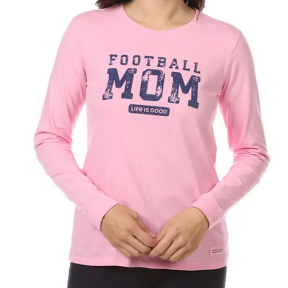 Life Is Good Football Mom Tee